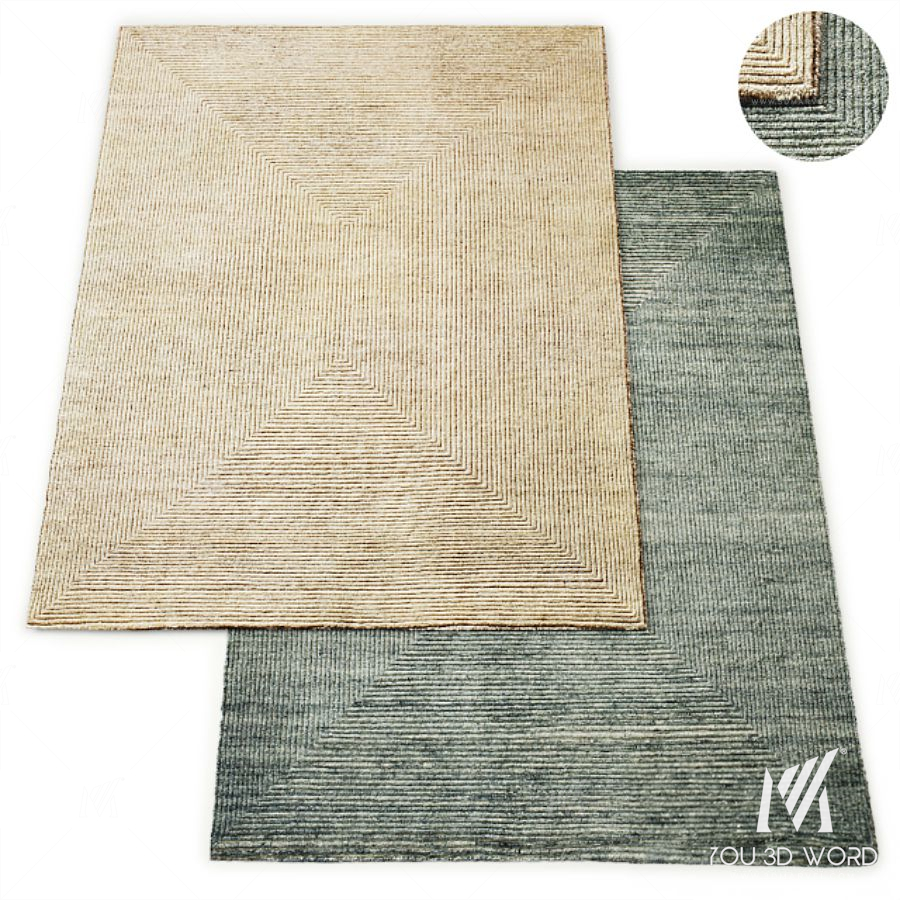 Ellipse Hand-Knotted Wool Rug RH Collection